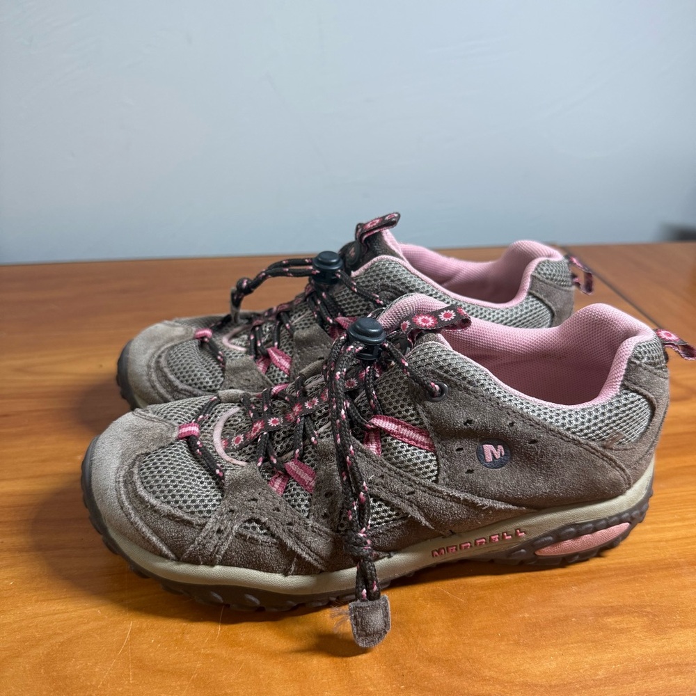 Merrell Big Kids Brown Pink Chameleon Waterproof Hiking‎ Sneaker Shoe Outdoor 3